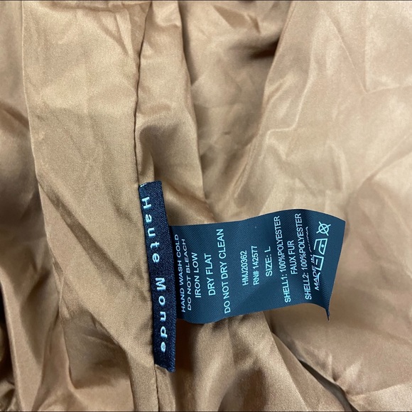 NWT Haute Monde Brown Faux Teddy Bear Jacket - Picture 8 of 8